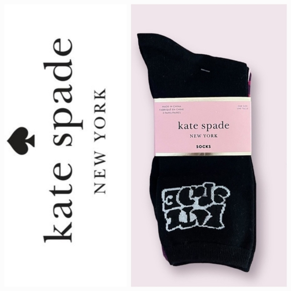 ♠️ Kate Spade 3-Pack Crew Socks - Picture 1 of 7